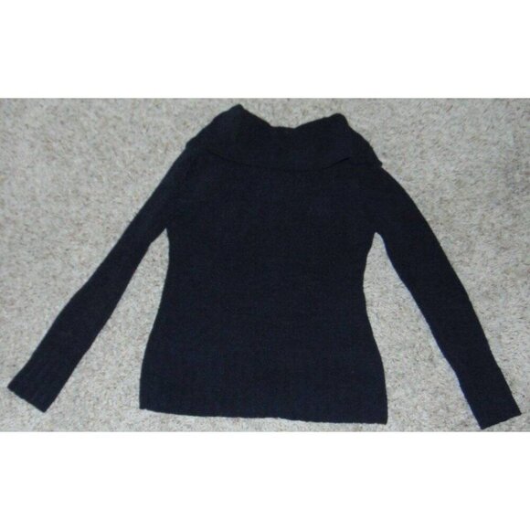Womens Collared Sweater XL Sonoma Black Button Neck Long Sleeve - Picture 5 of 5